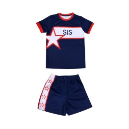 Design Boys Cheerleading Uniforms Customized Top T-shirt Bottom Shorts Full Body Sublimation Color Full Elastic Waist St. James' Settlement Belcher Kindergarten Cheerleading Clothing Cheerleading Supplier CH223 Design Boys Cheerleading Uniforms Customized Top T-shirt Bottom Shorts Full Body Sublimation Color Full Elastic Waist St. James' Settlement Belcher Kindergarten Cheerleading Clothing Cheerleading Supplier CH223